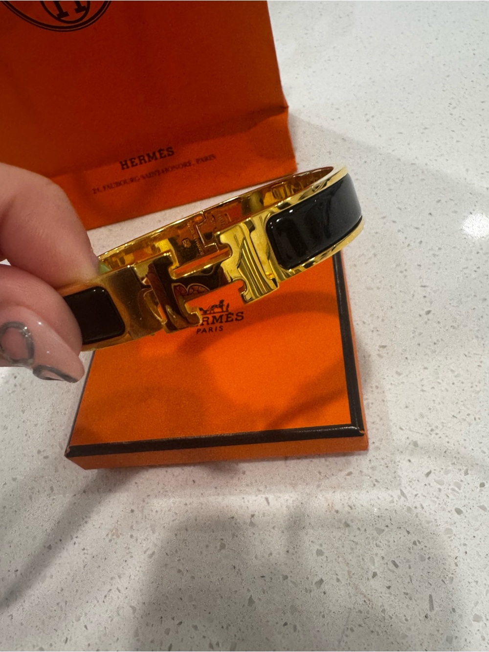 Hermes Gold Clic H Bracelet